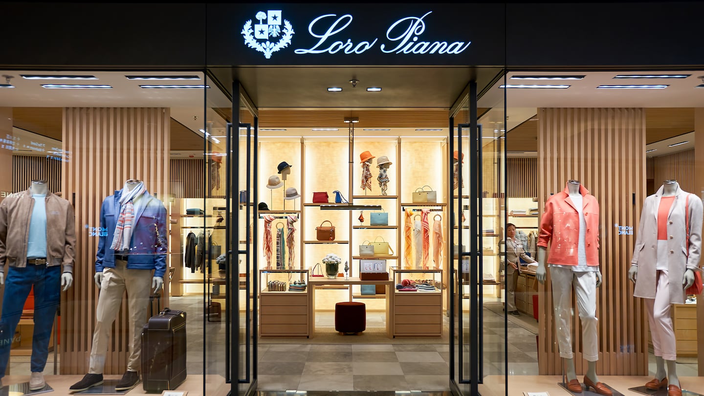 Loro Piana shop store front.