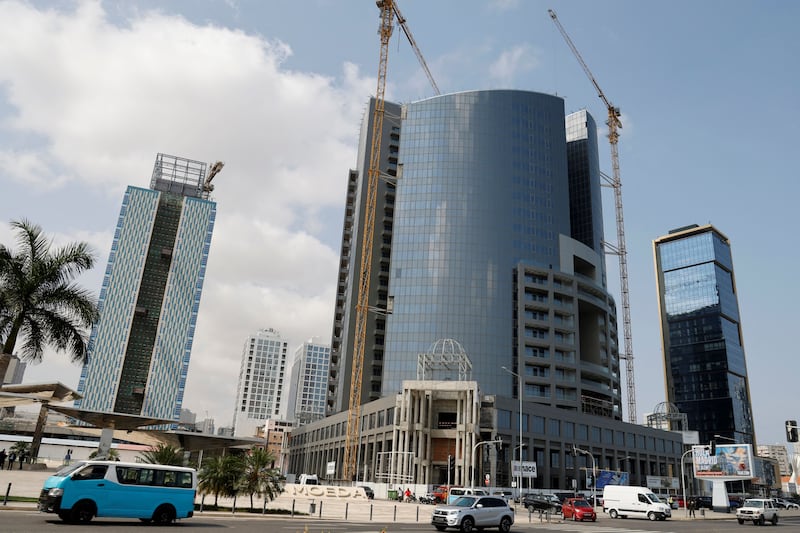 High rise towers being built in Luanda, Angola in 2023.